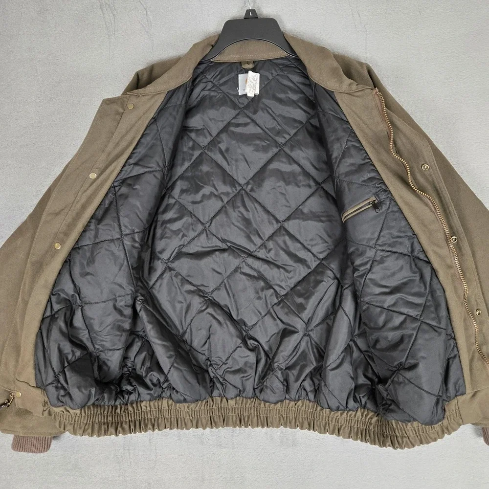 VTG Carhartt Jacket Men XL J70 TMB Brown Workwear Quilted Heavyweight Canvas USA